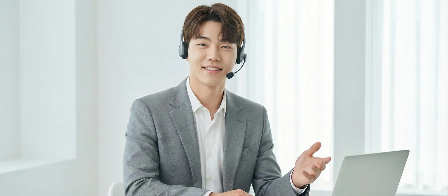 월세 신용카드 대출 상담 진행 모습을 담은 참고 사진